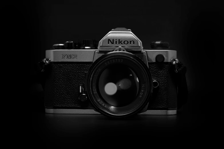 a nikon camera with its lens facing away