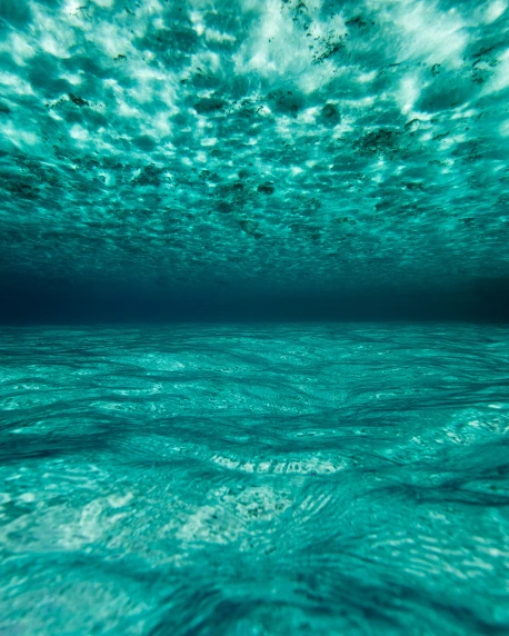 an underwater view of the ocean water