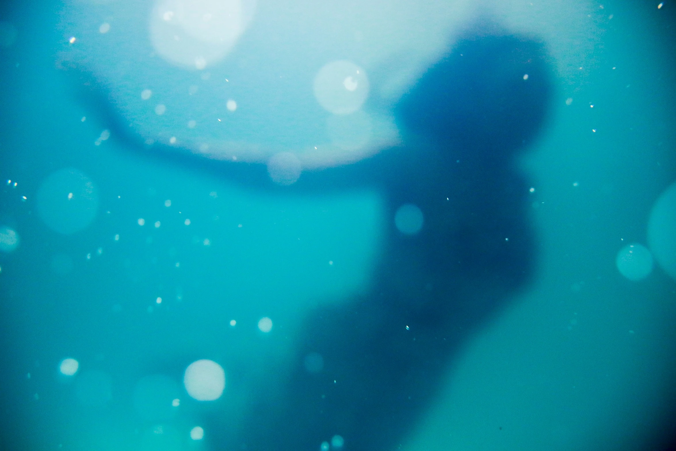 an underwater s of a silhouette of a girl