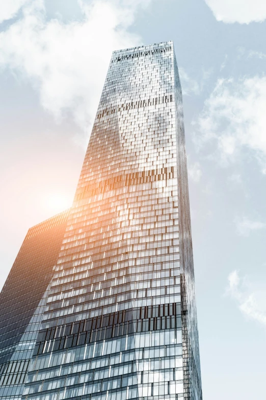 the top view of the skyscr building from below