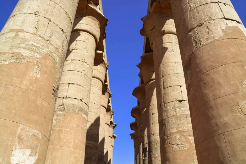 tall columns in an old fashion style area