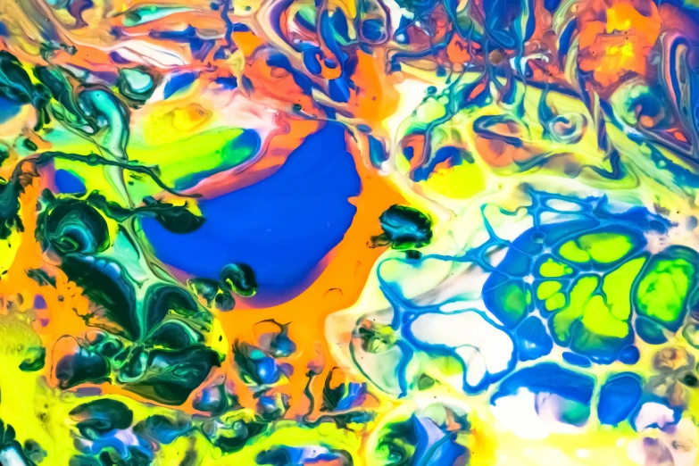 a piece of artwork that looks like some sort of fluid painting