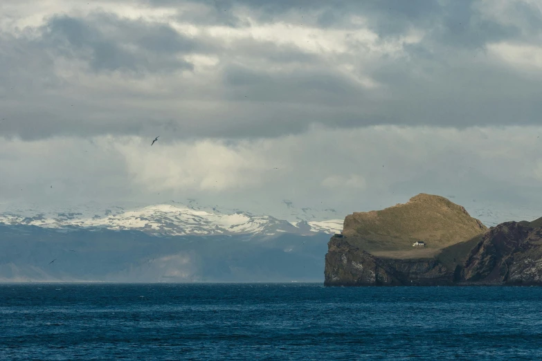 an island that appears to be partially submerged