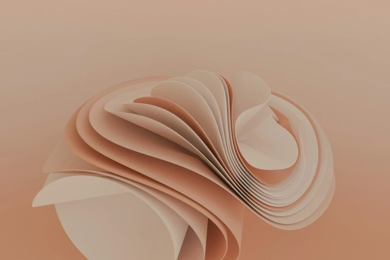 the shape of a flower in pastels on top of pink and orange paper