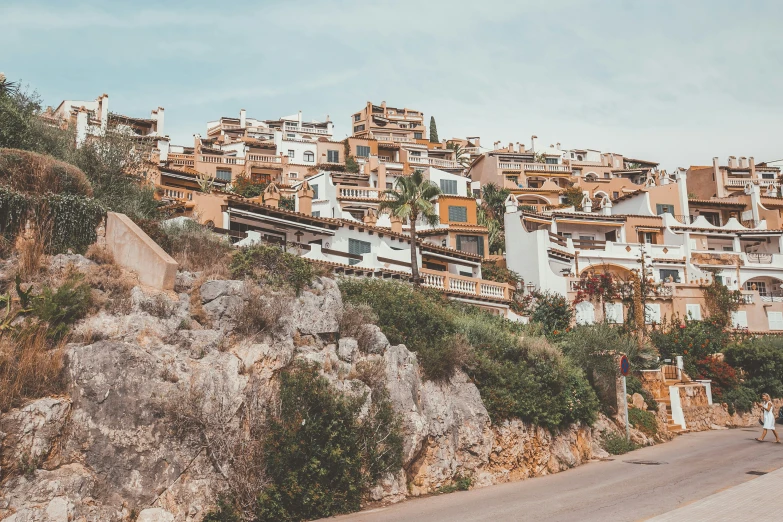 a city on a hillside in spain