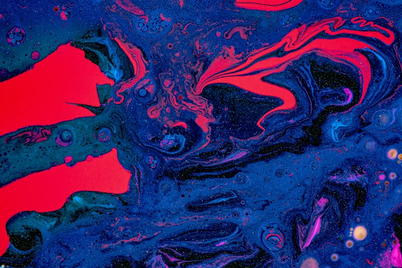 this is an abstract painting with some very strange colors