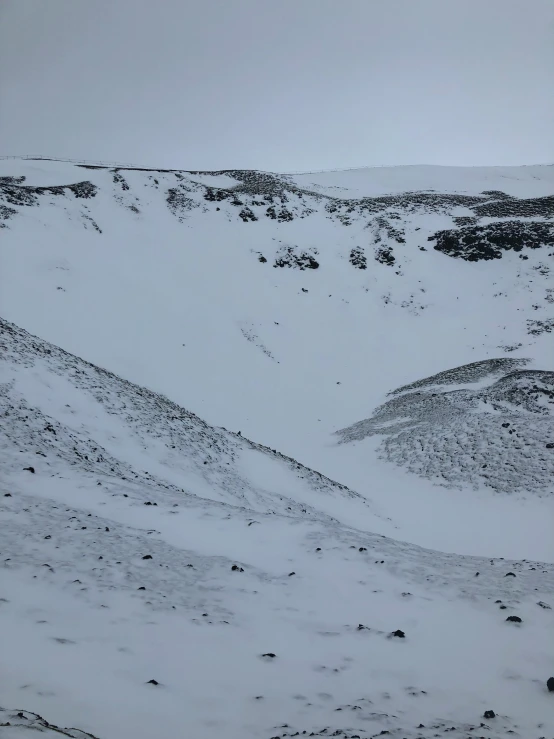 a couple of hills with snow on them