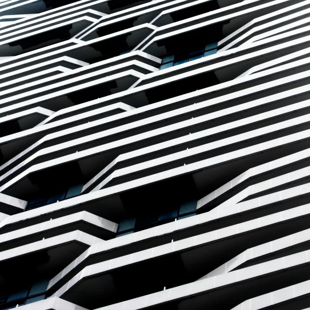 abstract lines on a building that appears to be a maze