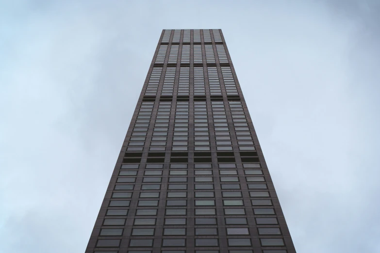 a view from below of a building that is very tall