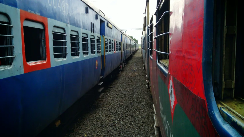 a group of train engines that are next to each other