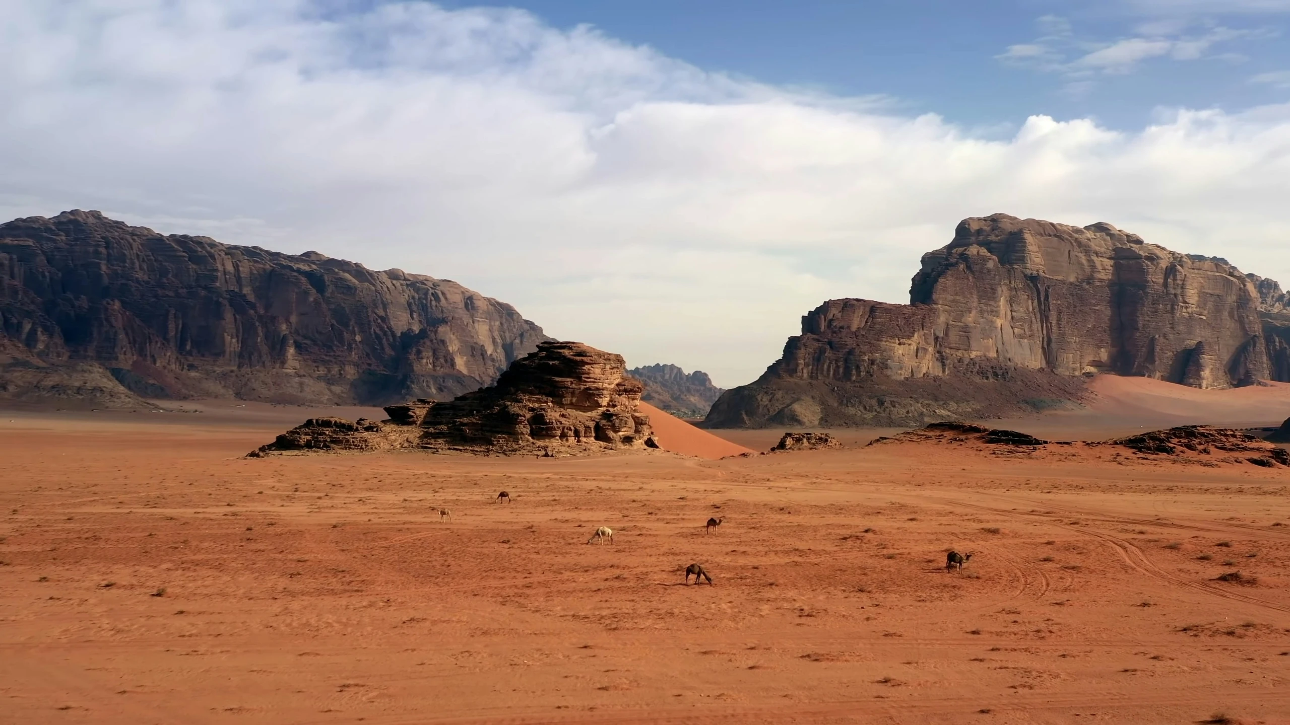 a desert area with some people on top of it