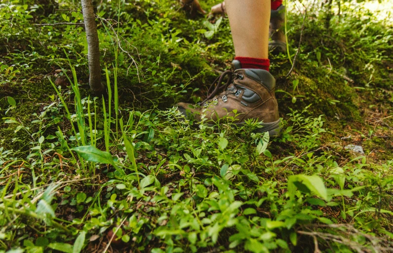 the legs of someone walking in a field