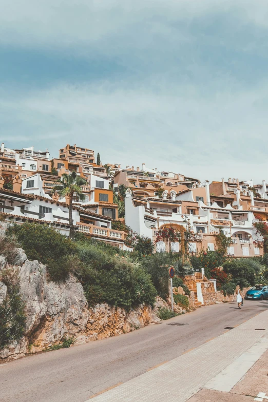 a street with lots of houses along the side