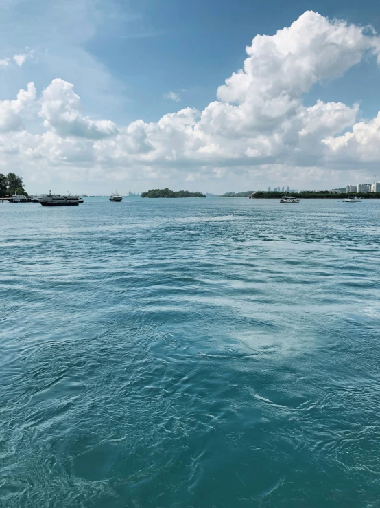 a body of water with several boats on it