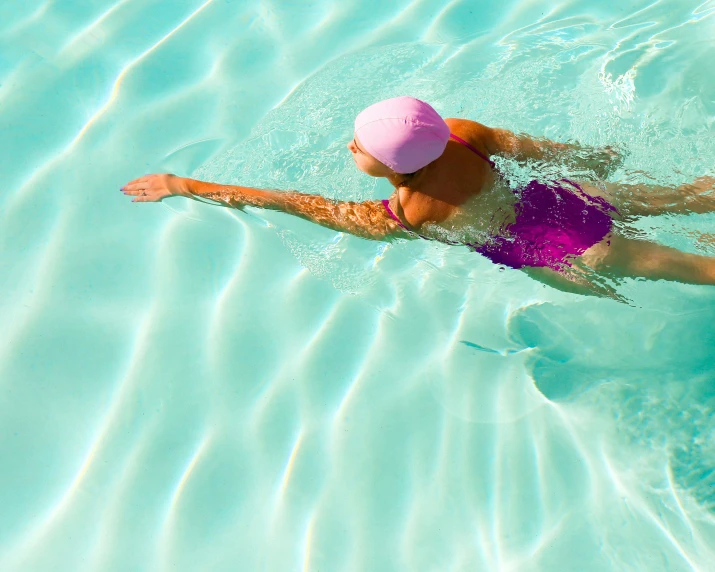 the girl in the swimming suit is very pretty