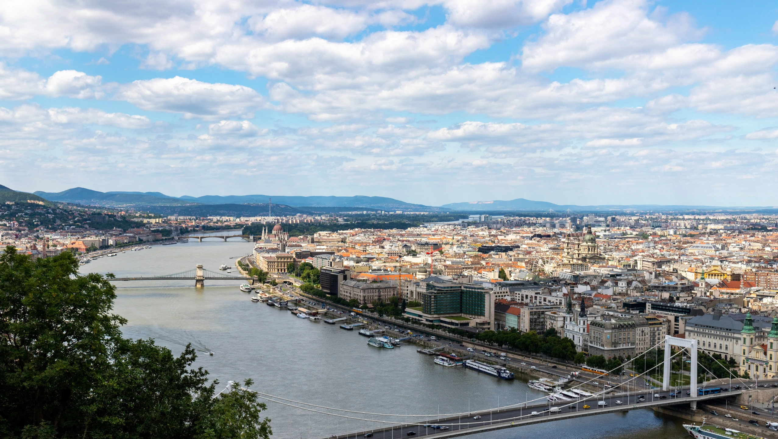 a view of a city from above