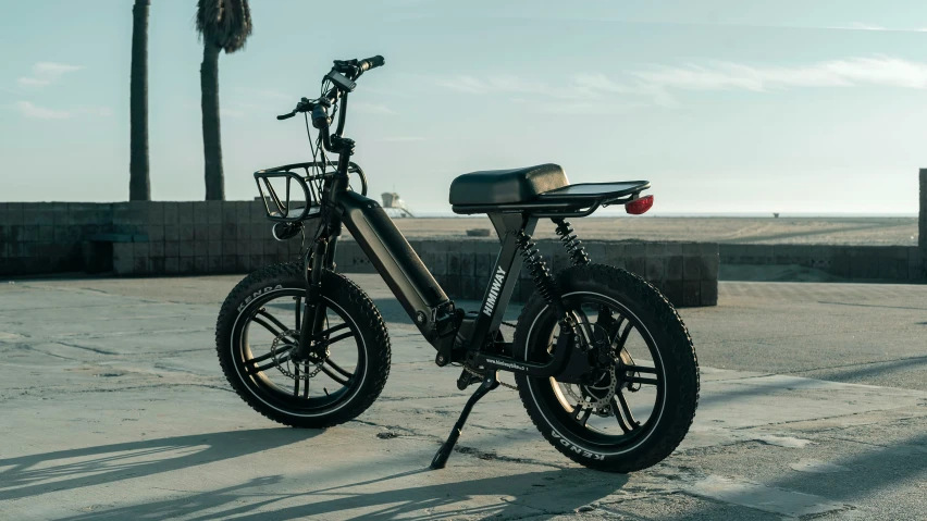 a bicycle that is parked on the cement