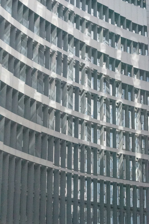 a building with a very tall, black window