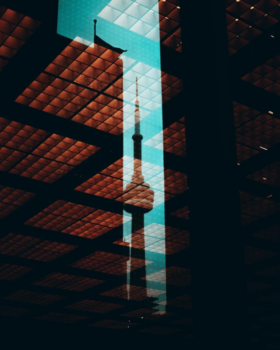 a tall clock tower standing in the middle of a building