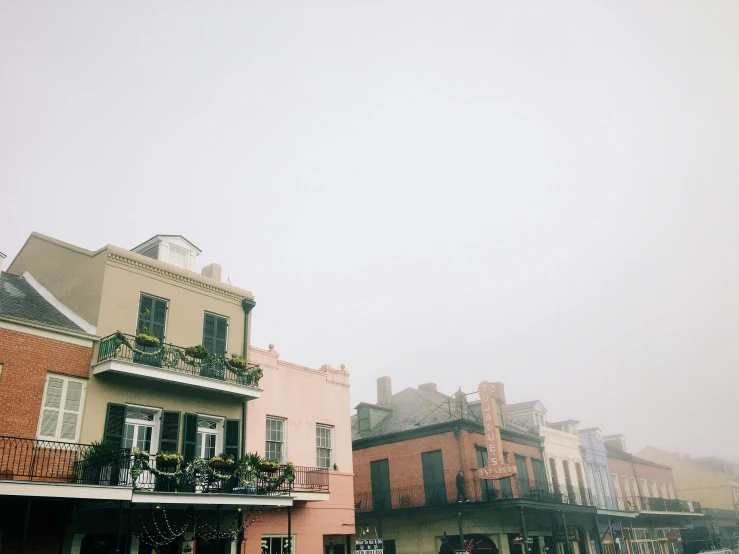 a rainy day in new orleans, with the sky really cloudy