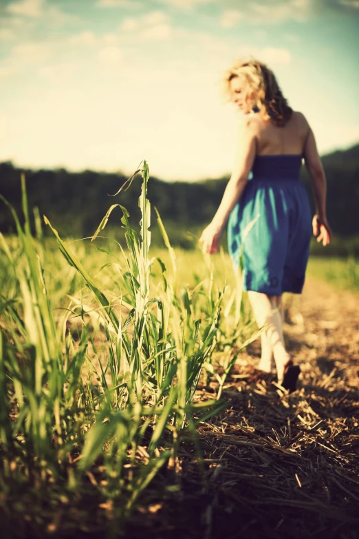 a  is walking on a dirt path