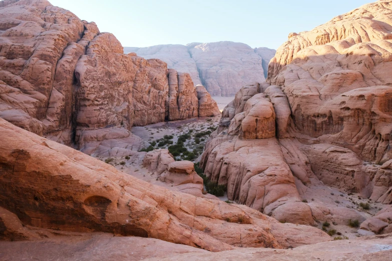 canyons and hills can be seen in the middle