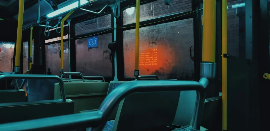 a bus filled with lots of empty seats