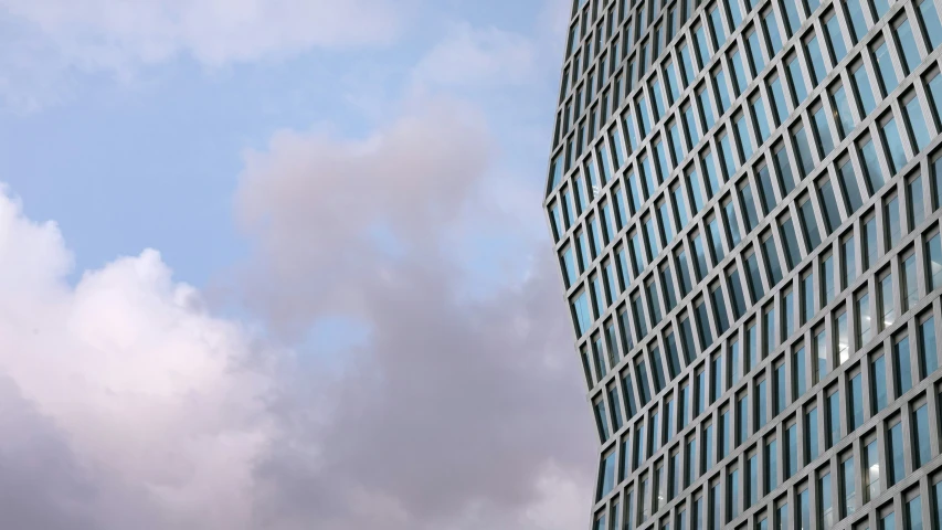 a building with a bunch of windows next to it