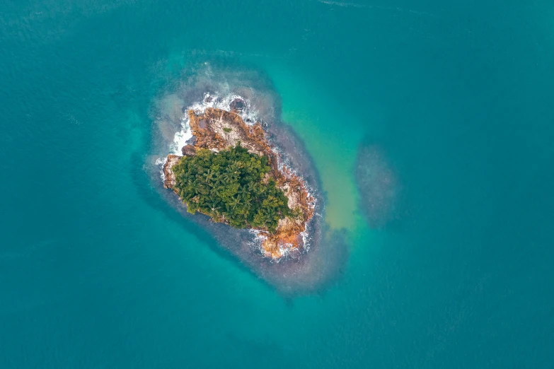 an island that is in the water