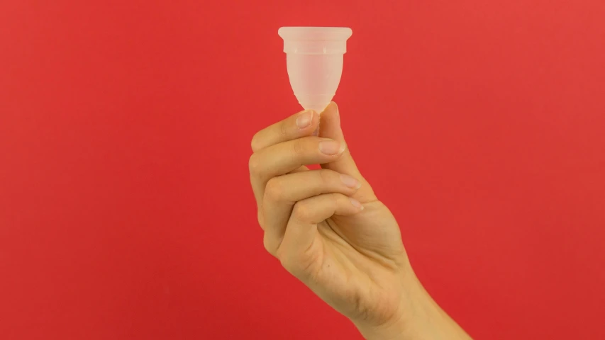 a person holding up a tiny plastic cone