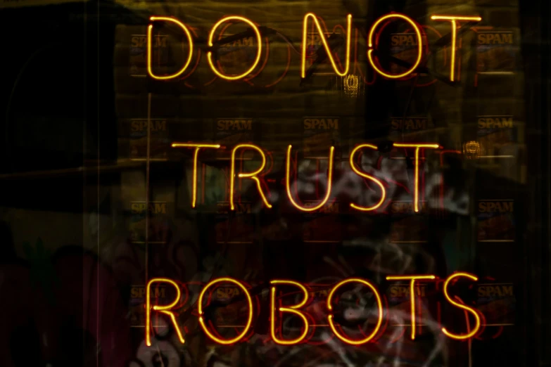 don't trust robots with graffiti in the background