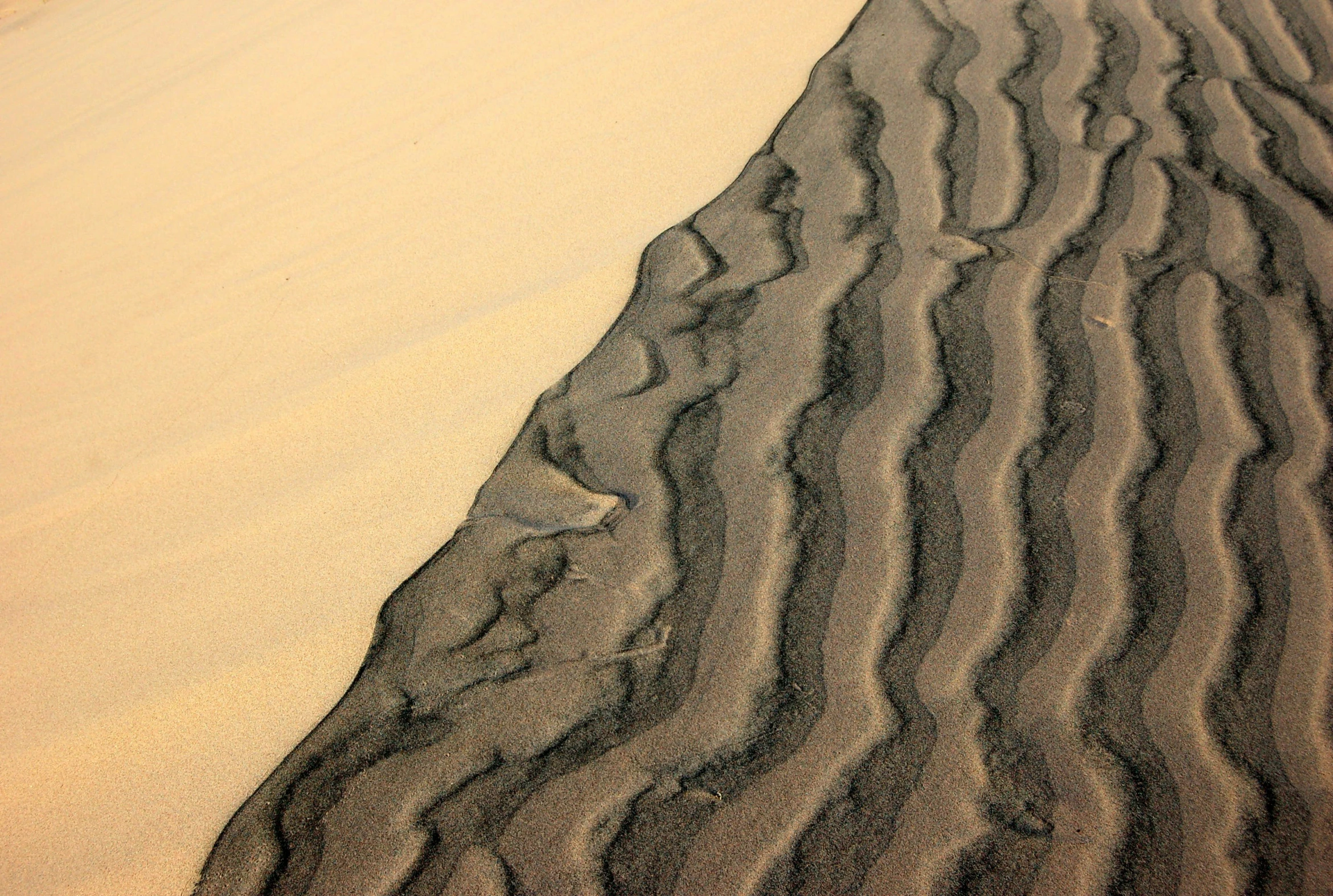 a closeup po of a sandy beach with small waves