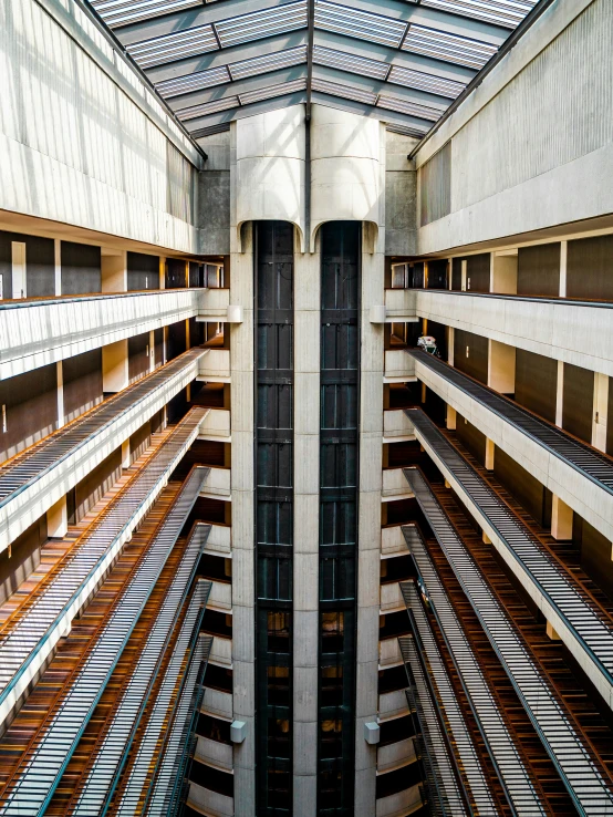 inside the building are four sets of tracks