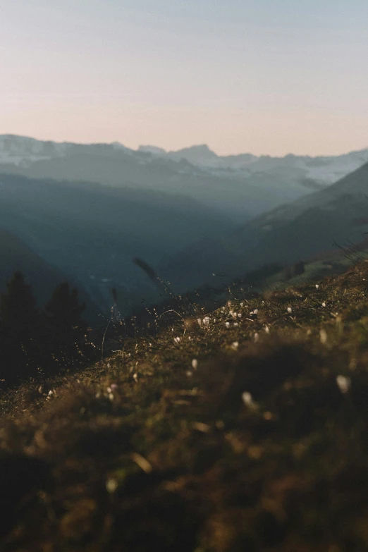 a person is walking on a path through the mountains