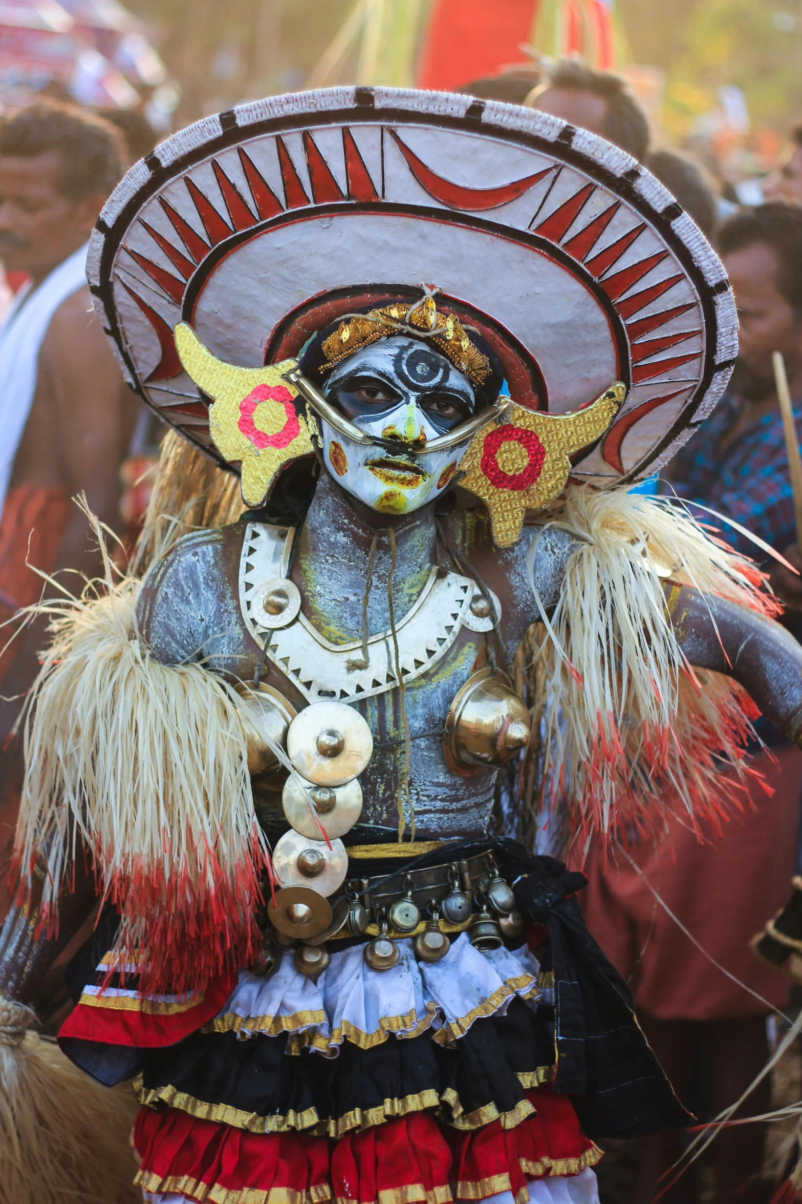 a costume that is very elaborate and colorful