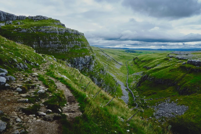 some green hill hills and some rocks