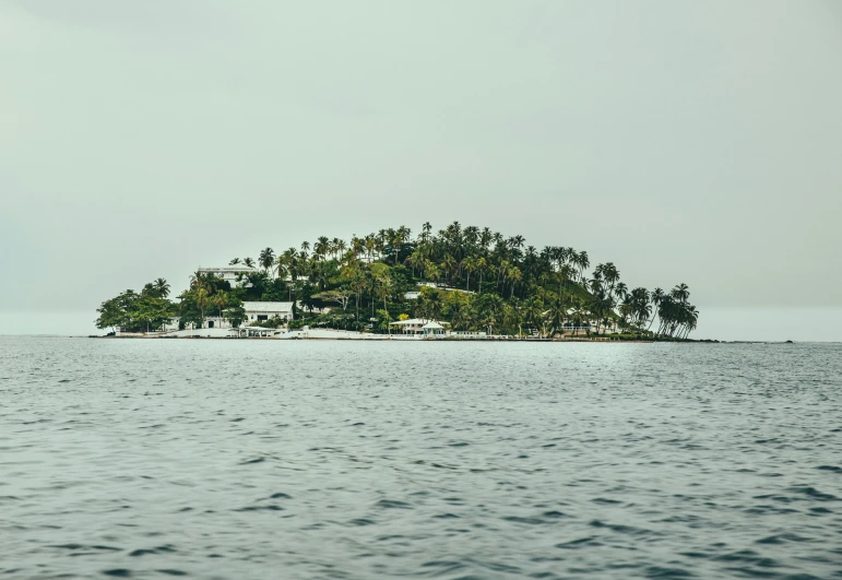 an island that is surrounded by the water