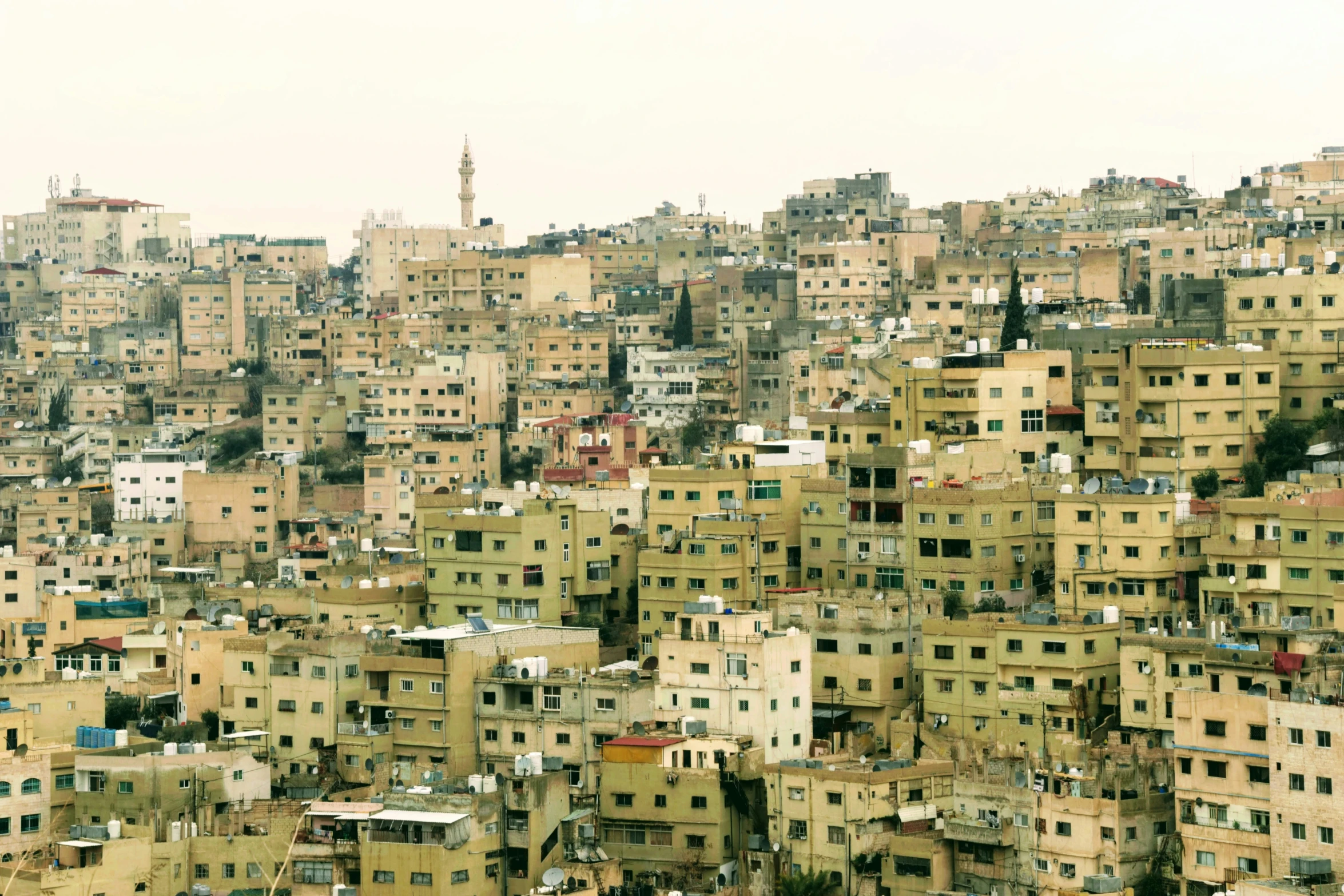 a large group of buildings are shown from above