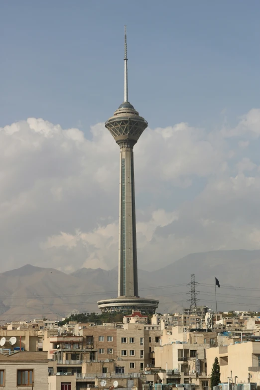 a large tower with a lot of windows on it