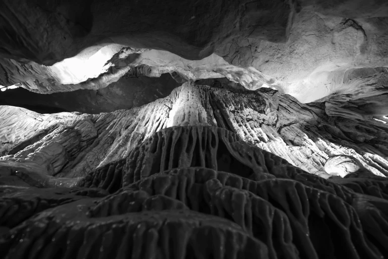 a very long mountain formation with very large, wavy valleys