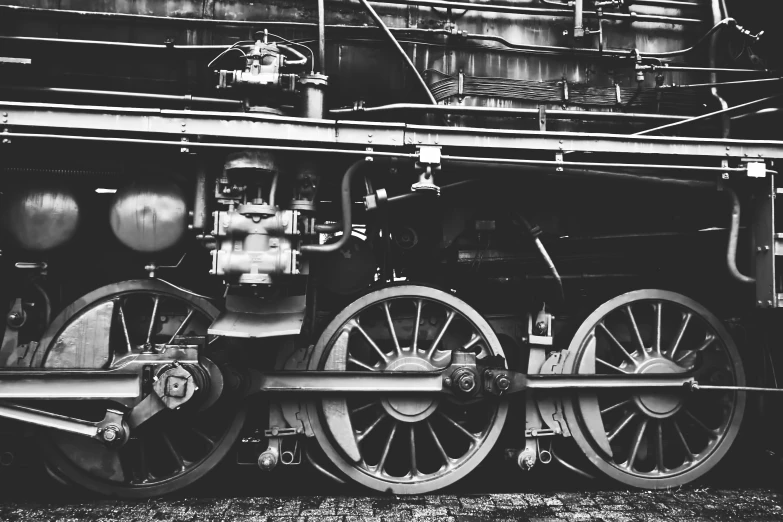 a black and white po of a steam locomotive