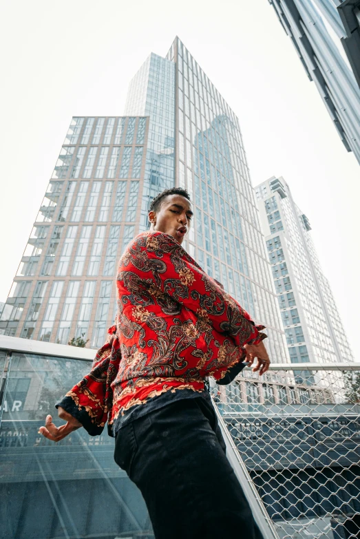 a man standing on the outside of a building