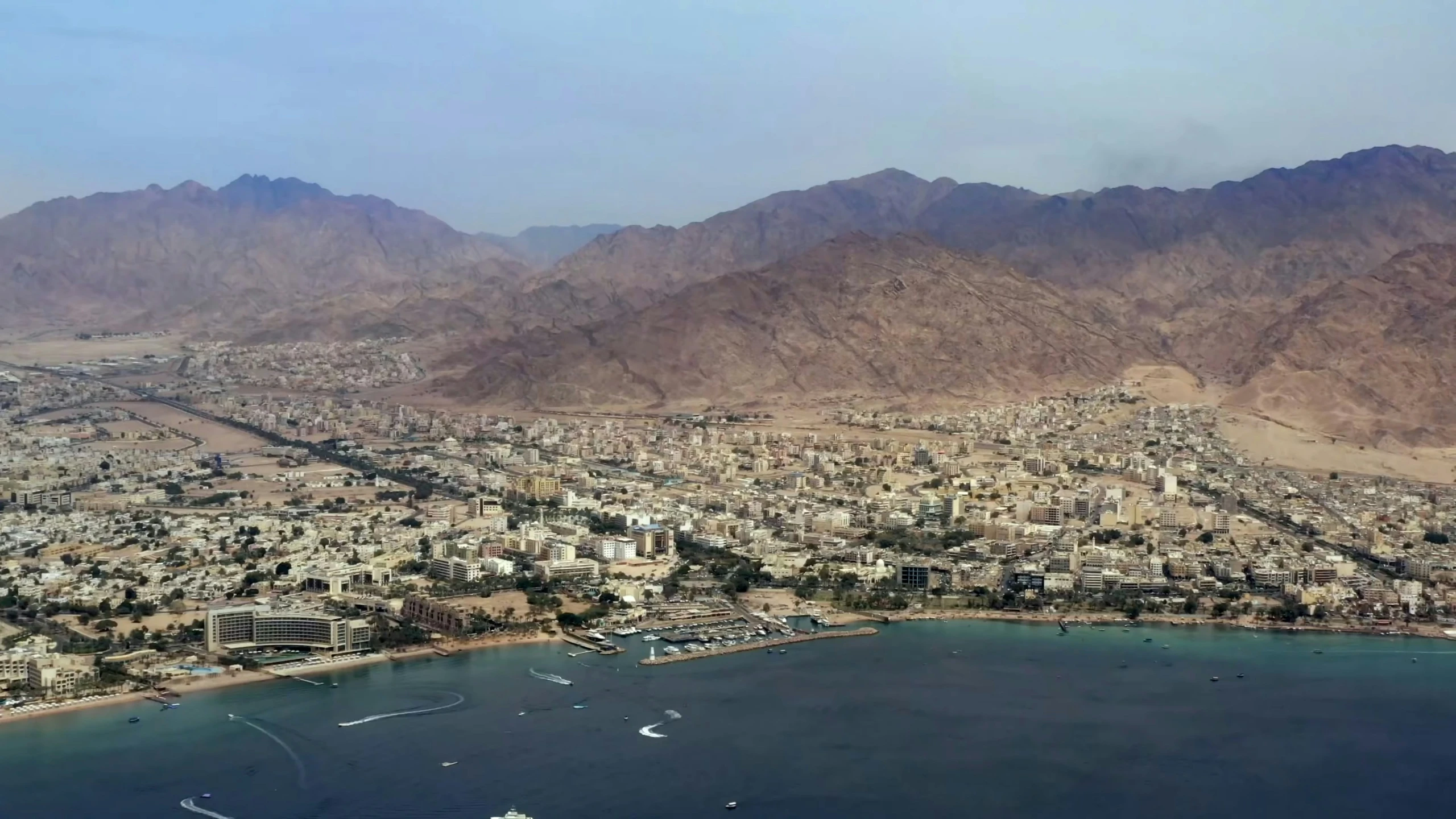 an aerial view of wadia in the middle of oman