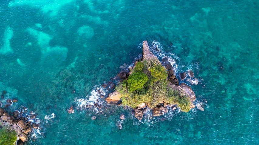 an aerial view of an island off the coast of koola island