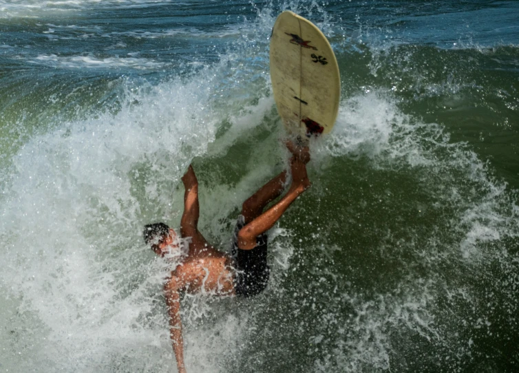 there is a person that is riding the waves on a surfboard