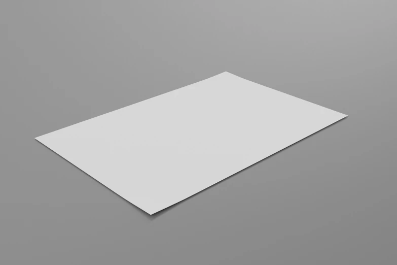 blank paper on grey background, ready for your own design project