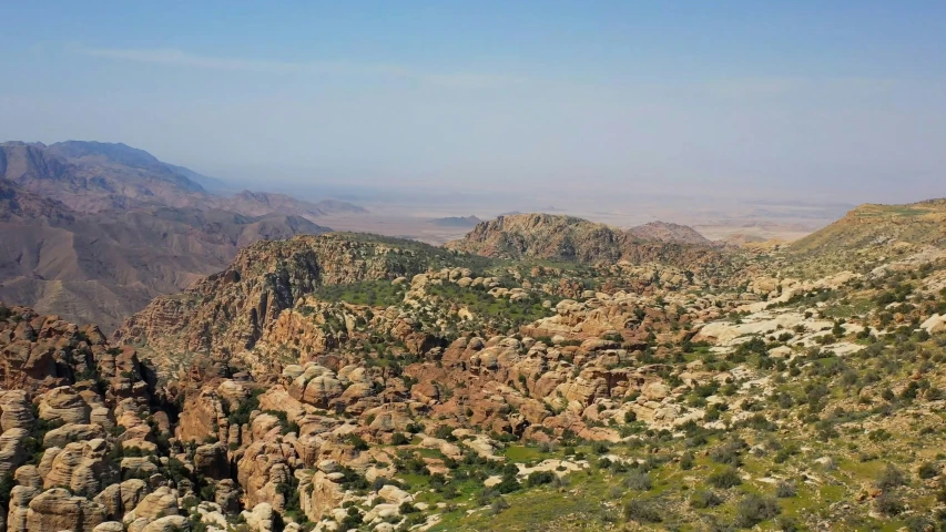 the vast mountainous terrain covers much of the desert