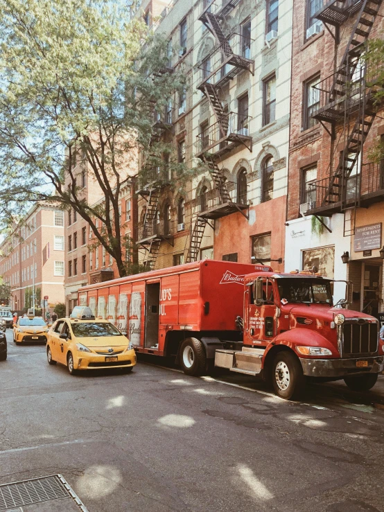 a large truck on a city street