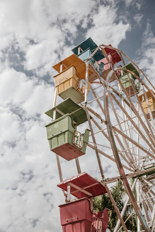 the wheel has various boxes on it