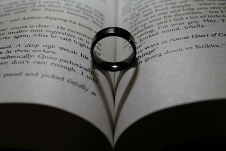 an image of a book with a ring on it